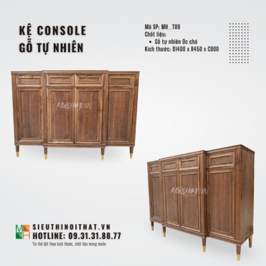 Ảnh của KỆ TRANG TRÍ  CONSOLE GỖ TỰ NHIÊN MH_T09