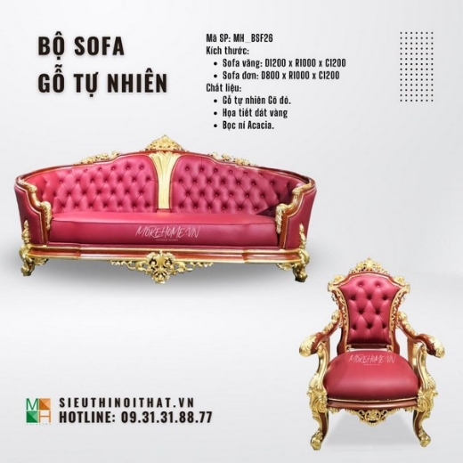 Ảnh của BỘ SOFA TÂN CỔ ĐIỂN DÁT VÀNG MH_BSF26